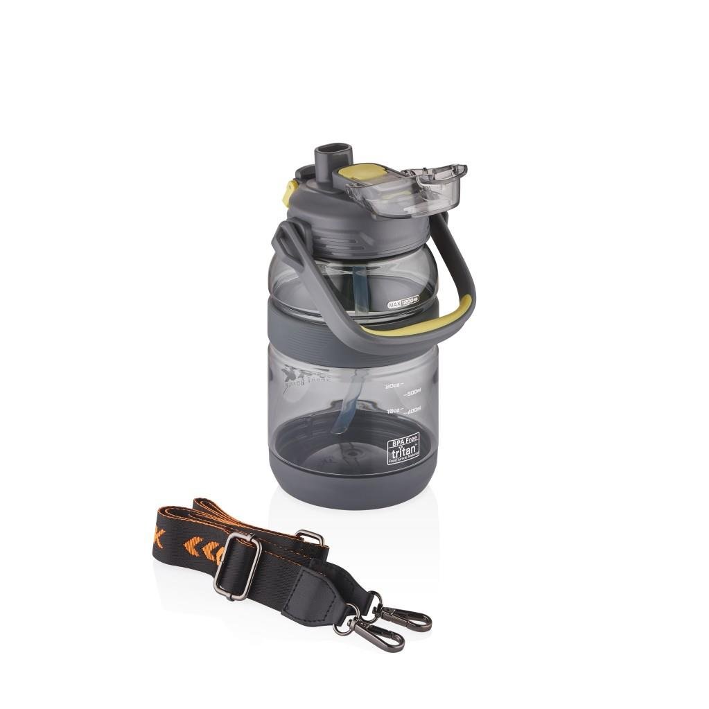 TKK 1200 ML SİLİKON GÖVDE TRİTAN SU MATARASI
