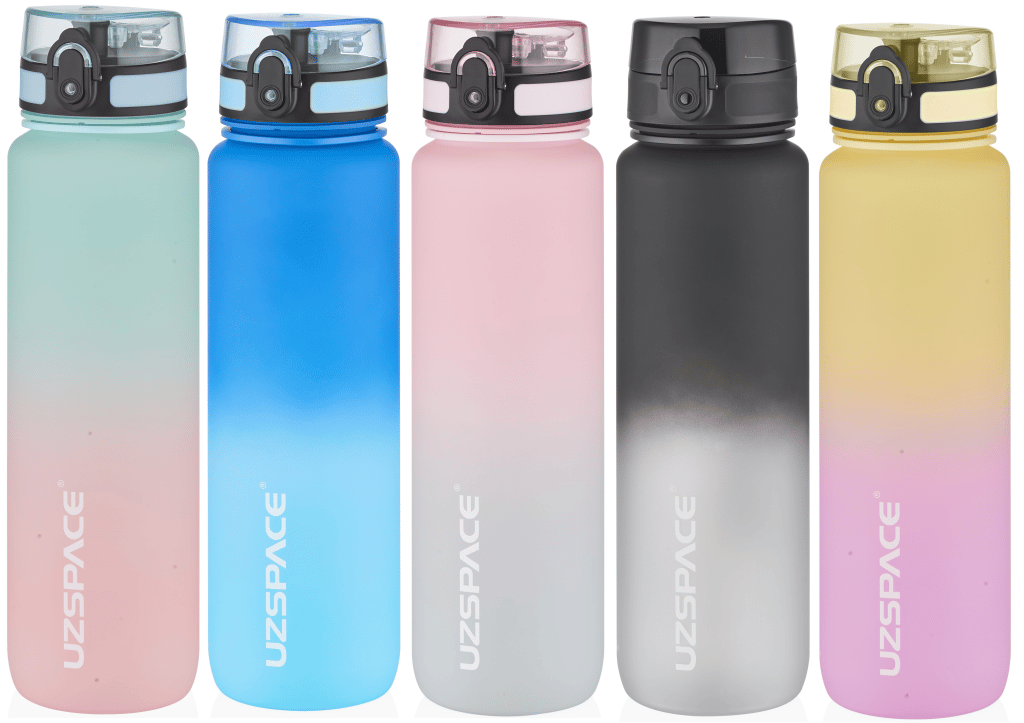UZSPACE 1000 ML GRADİENT RENK SOFT-TOUCH TRITAN SU MATARASI
