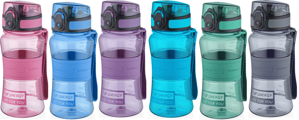 UZSPACE 350 ML SİLİKON GÖVDE TRITAN SU MATARASI