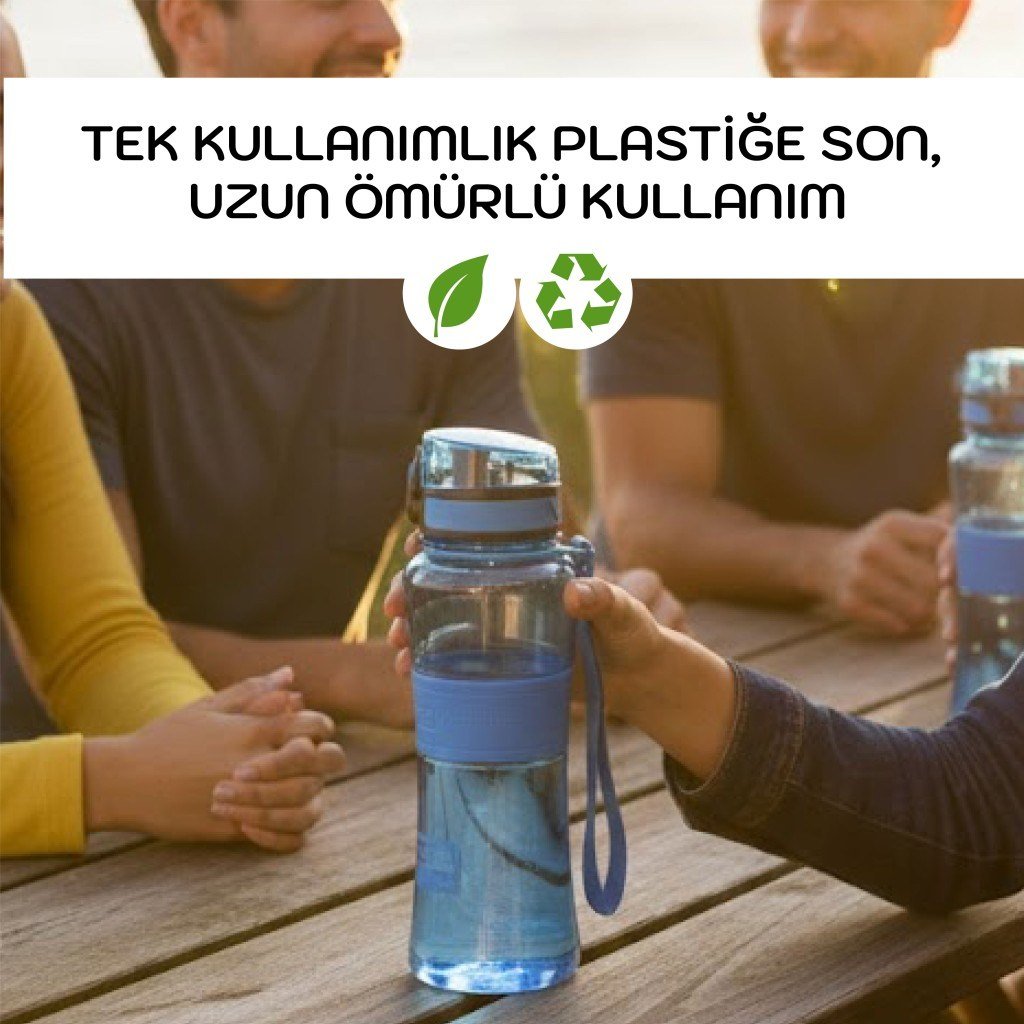UZSPACE 500 ML SİLİKON GÖVDE TRITAN SU MATARASI