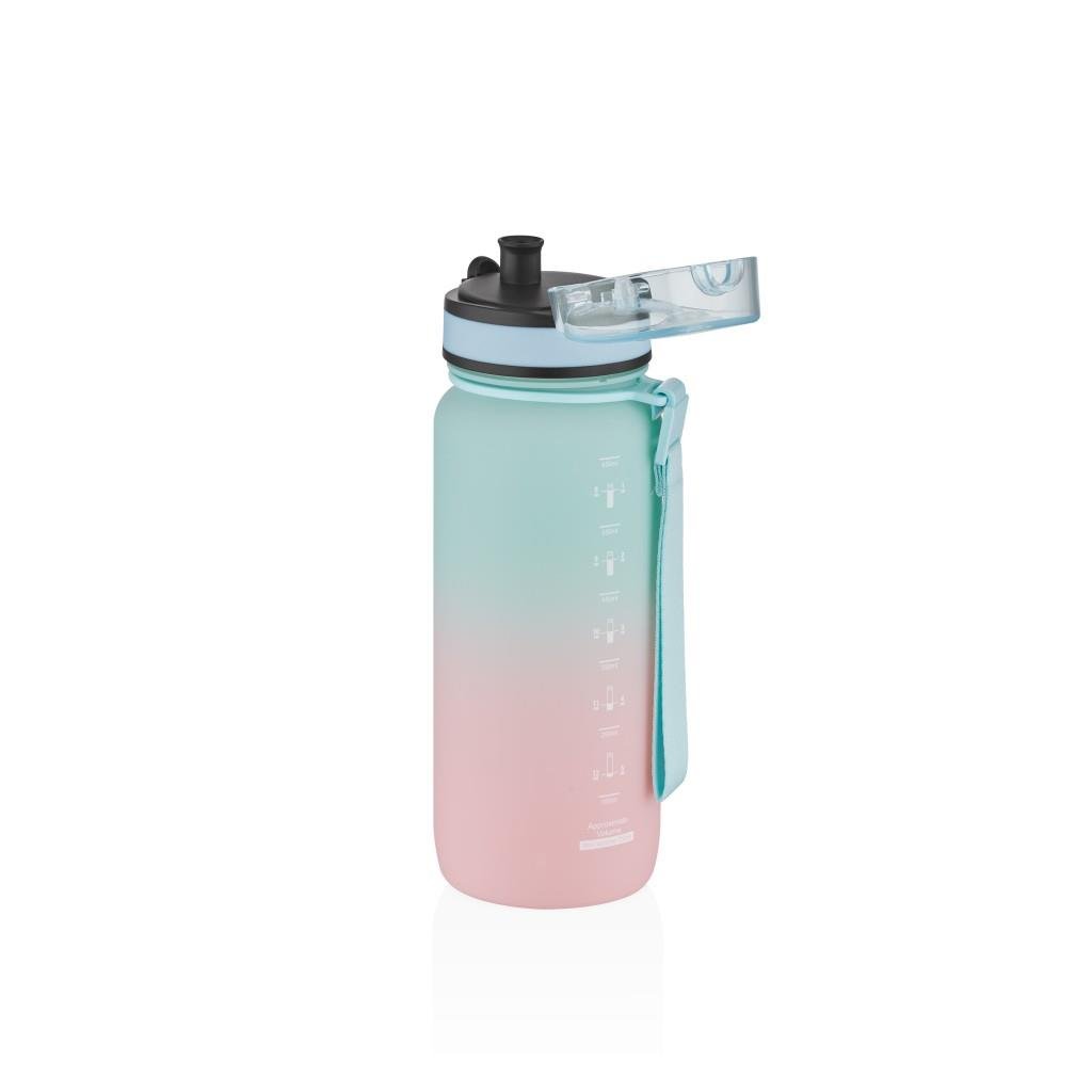 UZSPACE 650 ML GRADİENT RENK SOFTTOUCH TRİTAN SU MATARASI