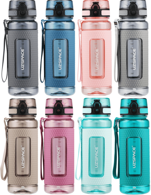 UZSPACE 800 ML SİLİKON GÖVDE TRITAN MATARA
