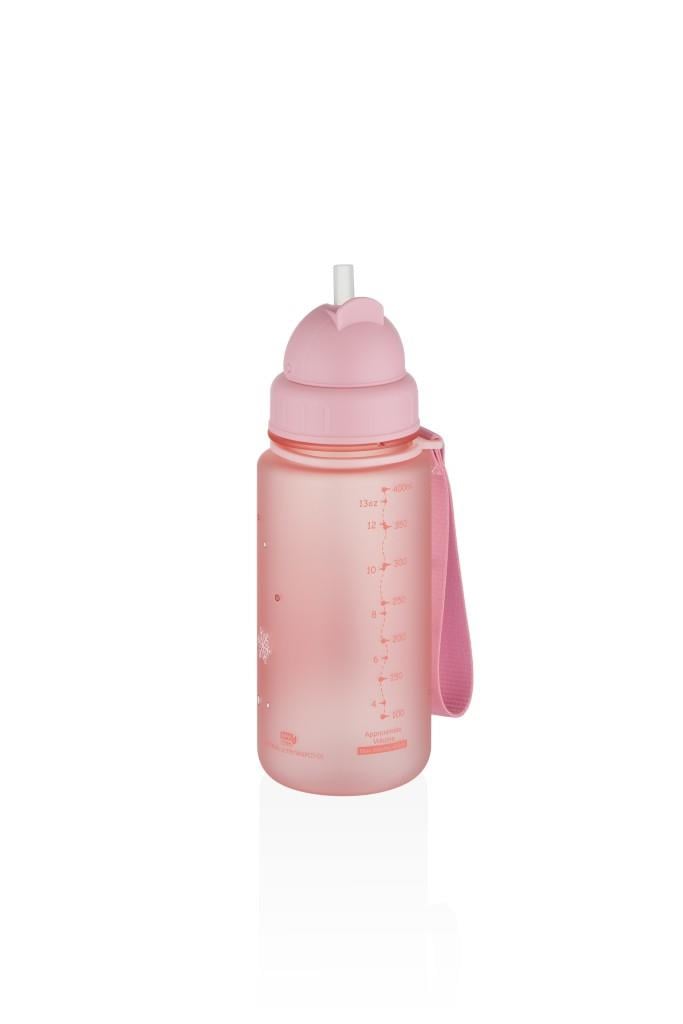 UZSPACE SEVİMLİ HAYVAN DESENLİ SOFT-TOUCH 400 ML TRITAN SU MATARASI