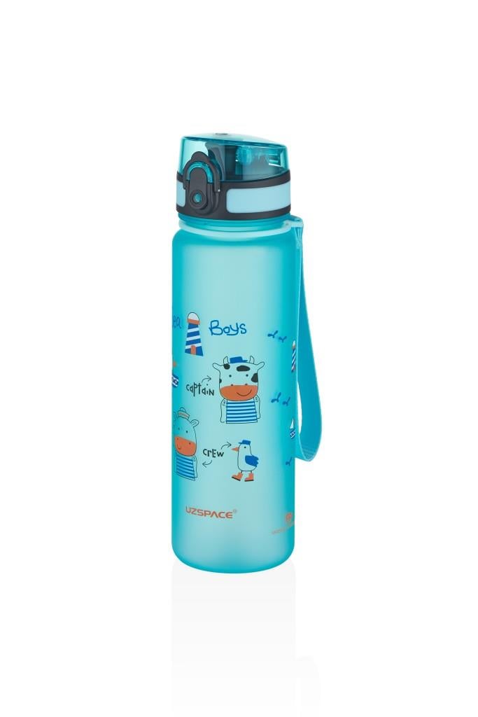 UZSPACE SEVİMLİ HAYVAN DESENLİ SOFT-TOUCH 500 ML TRITAN SU MATARASI