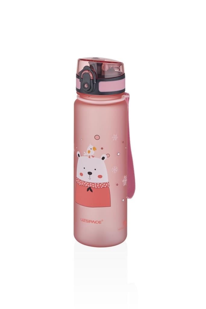 UZSPACE SEVİMLİ HAYVAN DESENLİ SOFT-TOUCH 500 ML TRITAN SU MATARASI