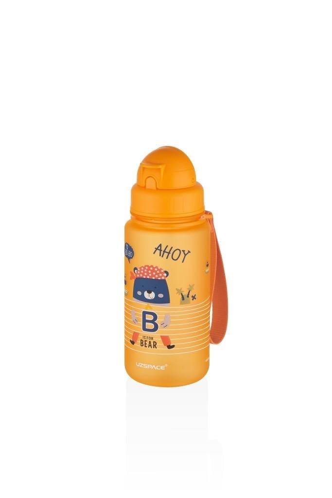 UZSPACE SEVİMLİ HAYVAN DESENLİ SOFT-TOUCH 400 ML TRITAN SU MATARASI