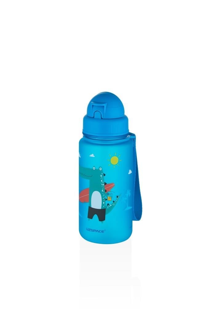UZSPACE SEVİMLİ HAYVAN DESENLİ SOFT-TOUCH 400 ML TRITAN SU MATARASI