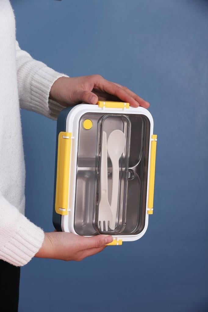VAGONLİFE 1000 ML 3 BÖLMELİ PASLANMAZ ÇELİK LUNCHBOX