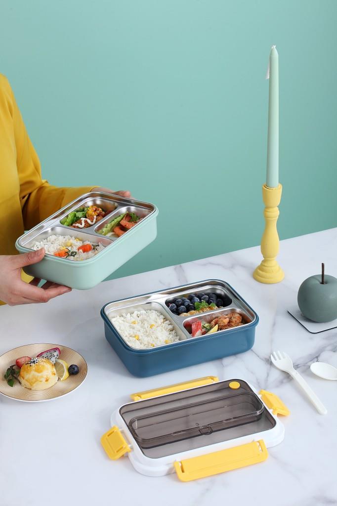 VAGONLİFE 1000 ML 3 BÖLMELİ PASLANMAZ ÇELİK LUNCHBOX