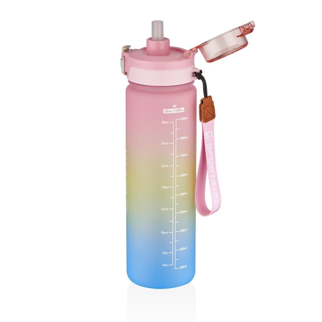 VAGONLİFE 1000 ML SOFT-TOUCH MOTİVASYON SU MATARASI