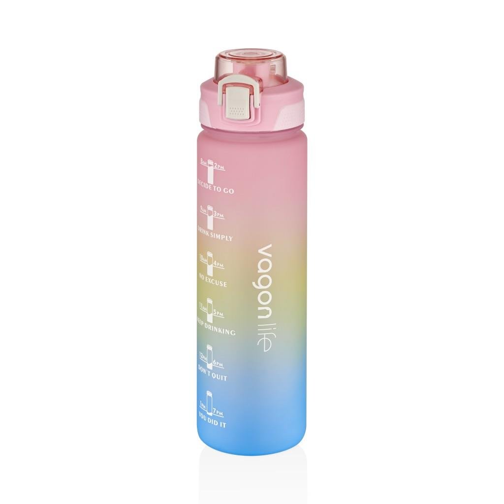 VAGONLİFE 1000 ML SOFT-TOUCH MOTİVASYON SU MATARASI