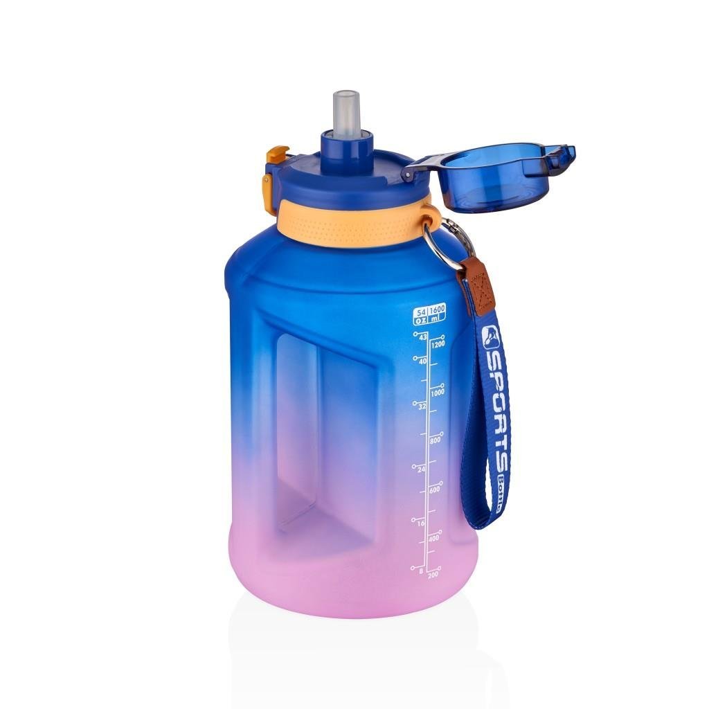 VAGONLİFE 1600ML SOFT-TOUCH MOTİVASYON SU MATARASI