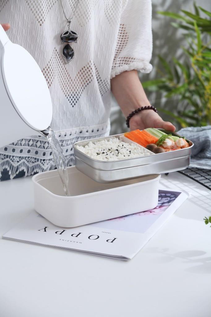 VAGONLİFE 800 ML 2 BÖLMELİ PASLANMAZ ÇELİK LUNCHBOX