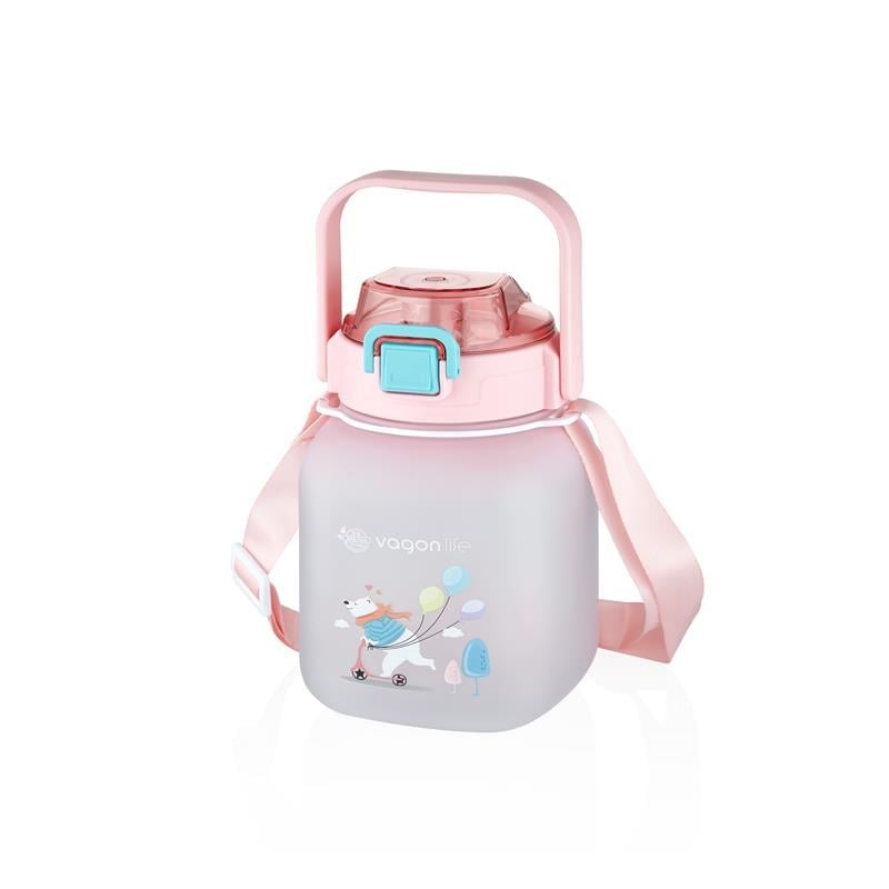 VAGONLİFE TRITAN 1100 ML ÇOCUK ASKILI SOFT- TOUCH SU MATARASI