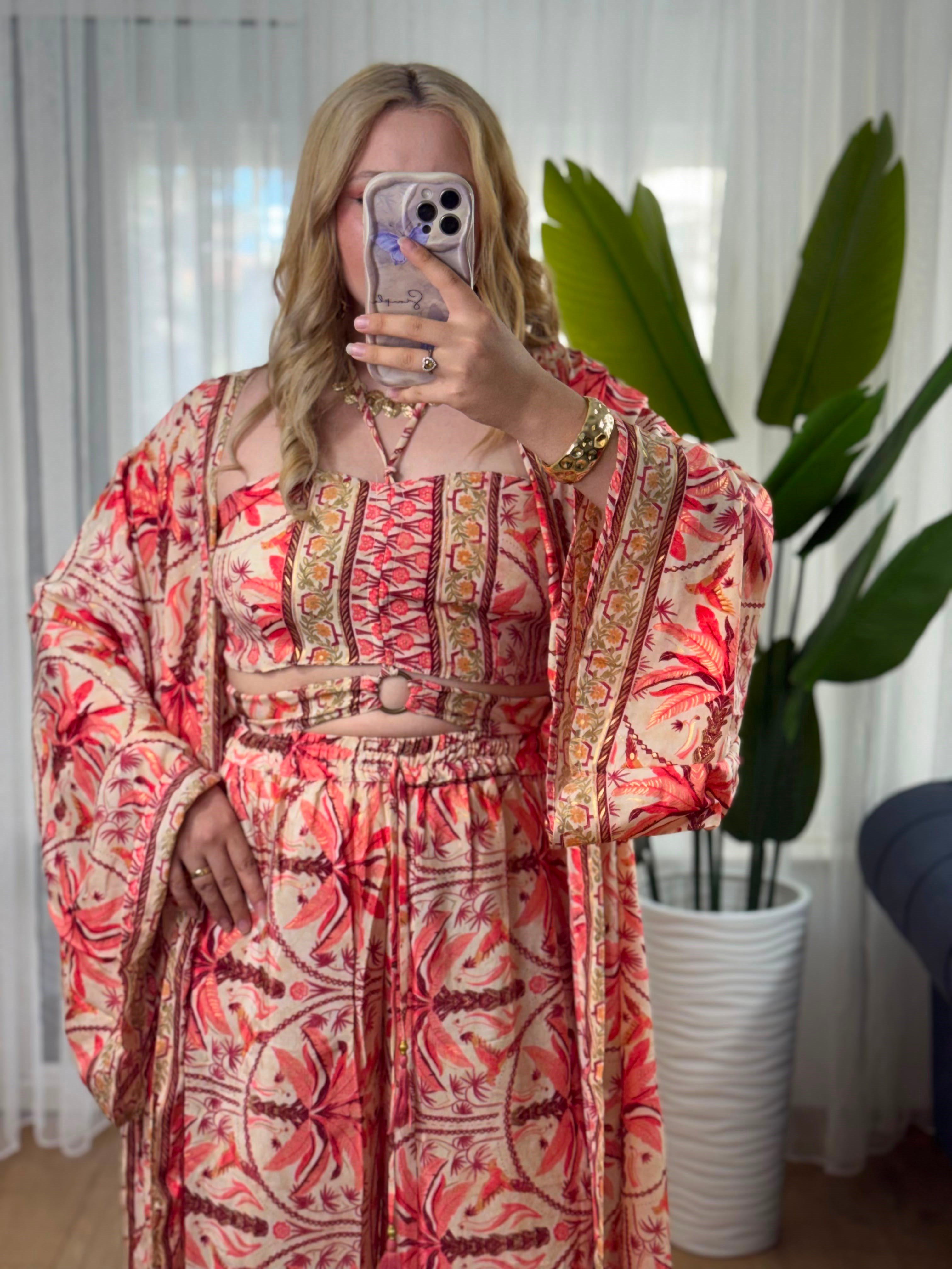 İpek 3 lü kimono set -10