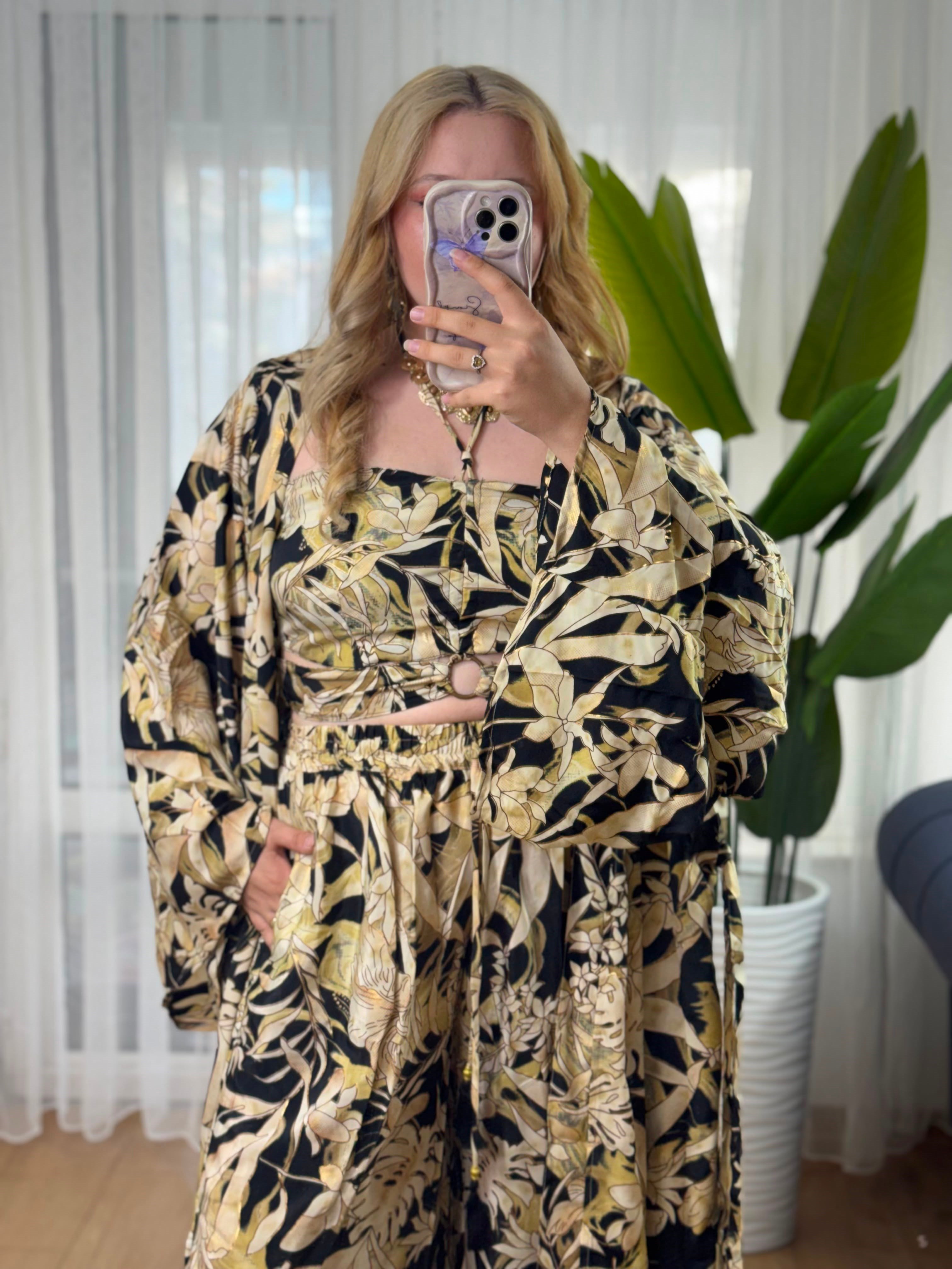 İpek 3 lü kimono set -12