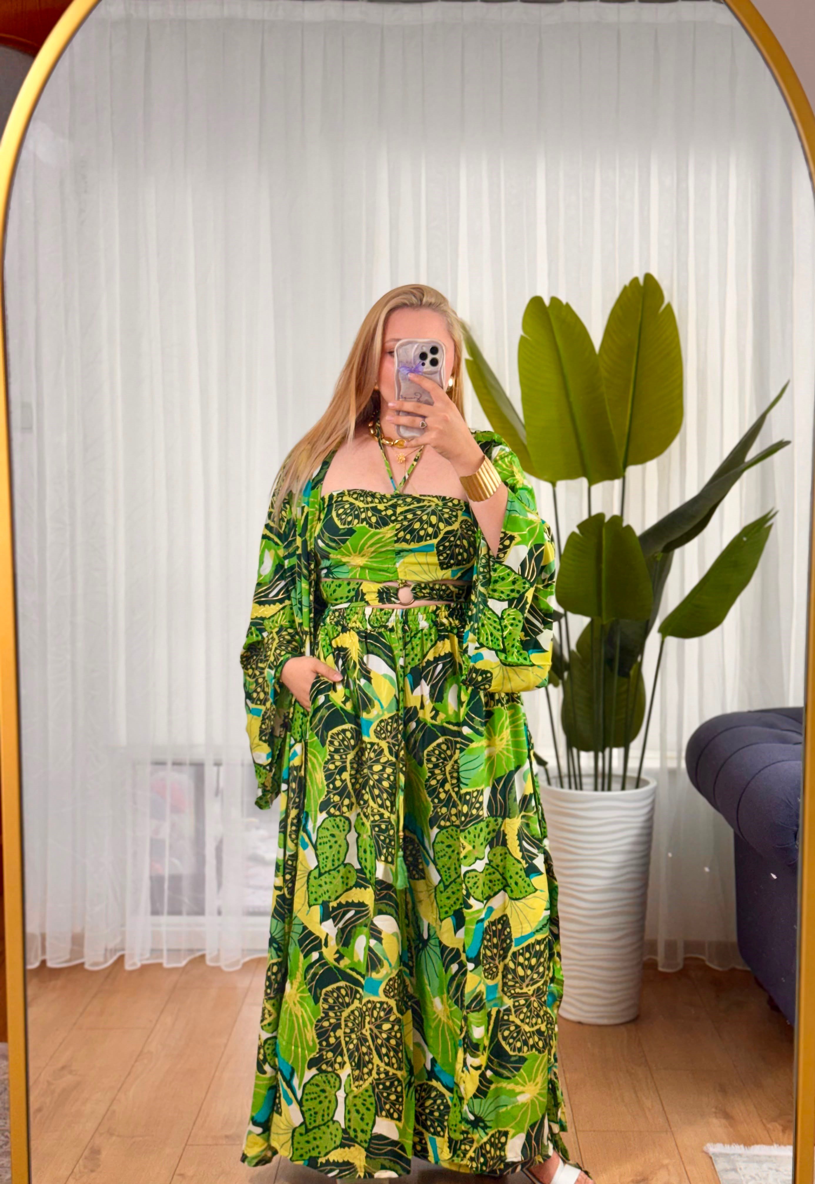 İpek 3 lü kimono set -13