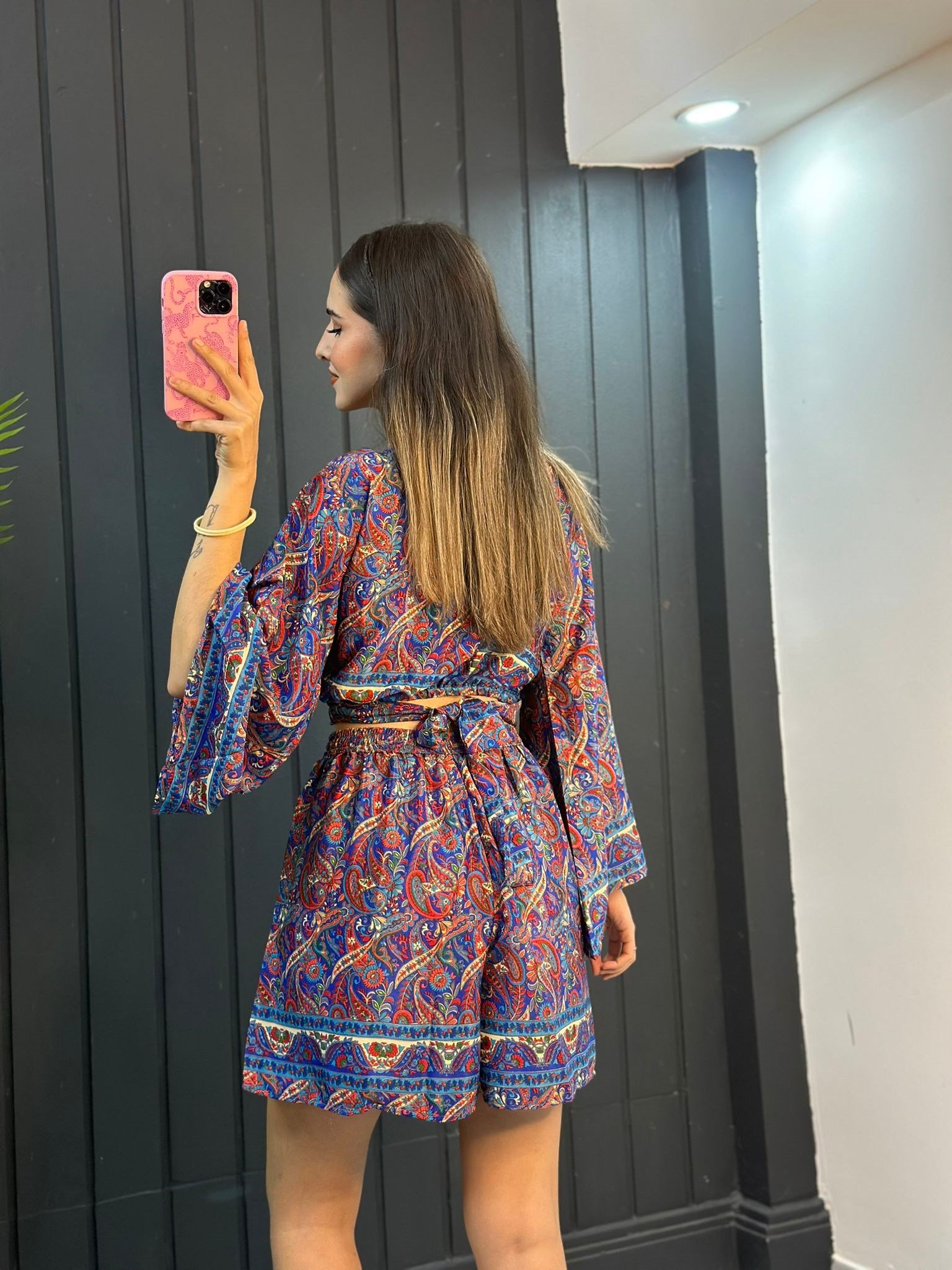İpek Şort Bolero Takım-1018