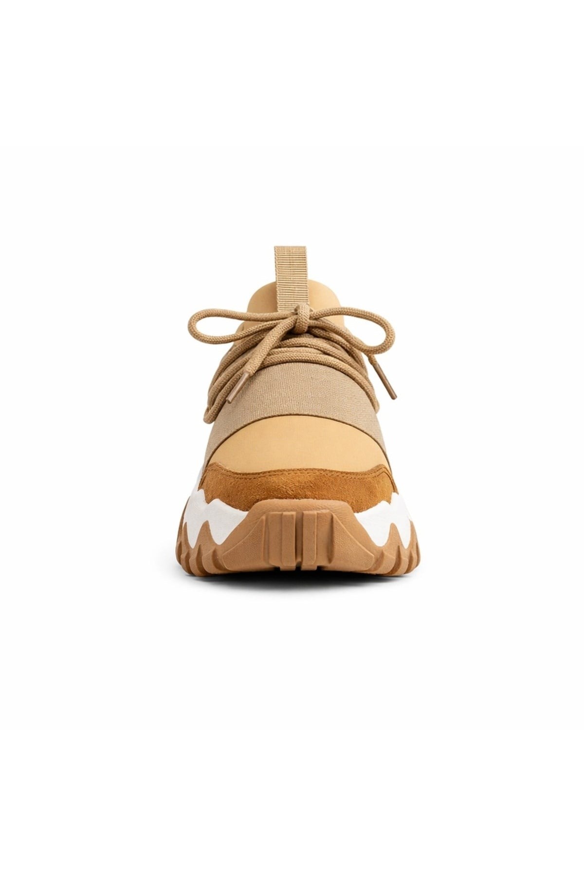 Kadın Ten Süet Sneaker