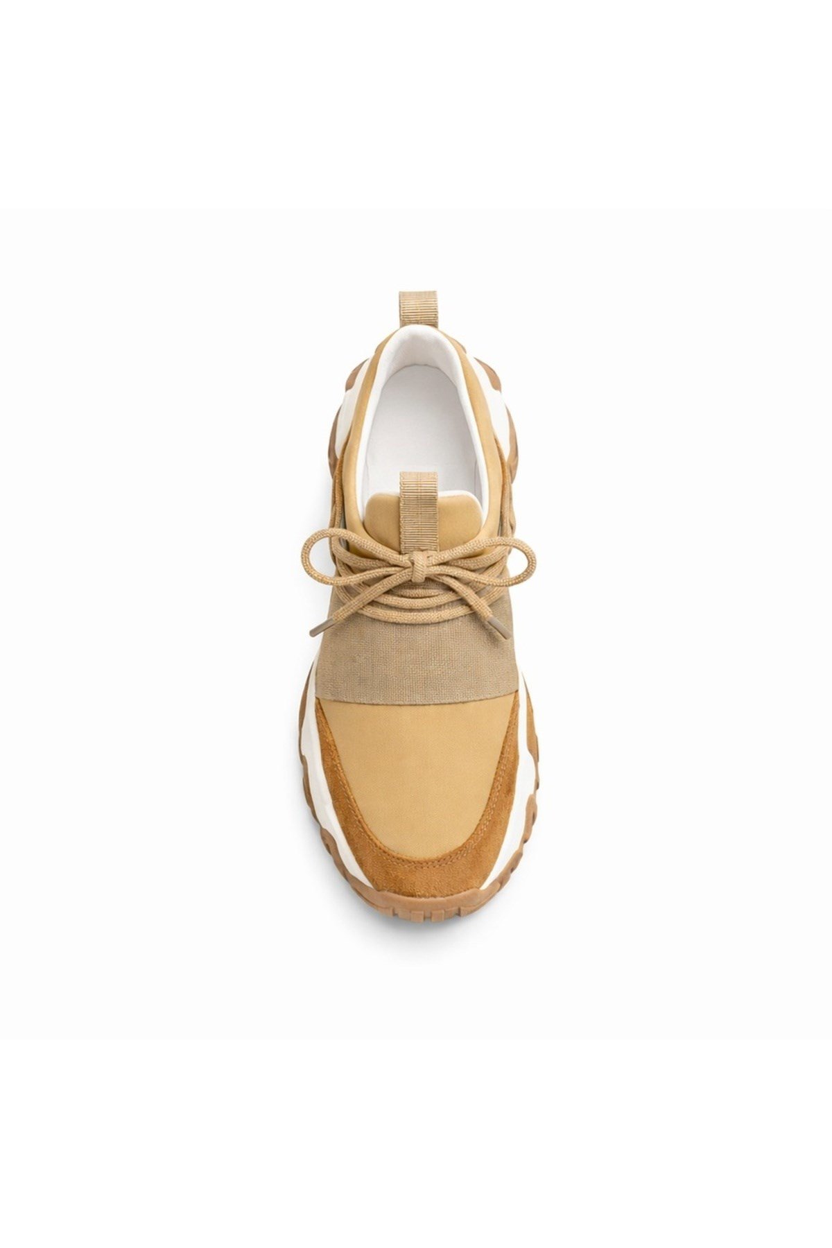 Kadın Ten Süet Sneaker