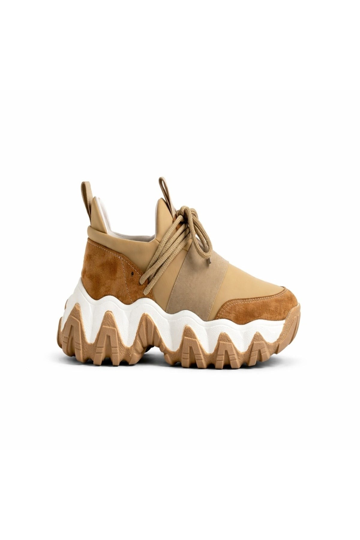 Kadın Ten Süet Sneaker