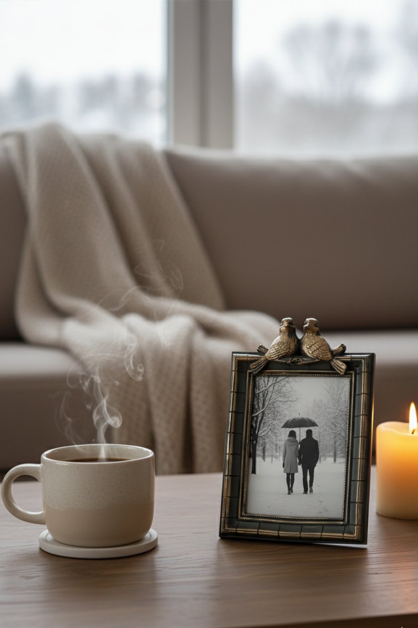 Şık Klasik Hediyelik Kuşlu Çerçeve