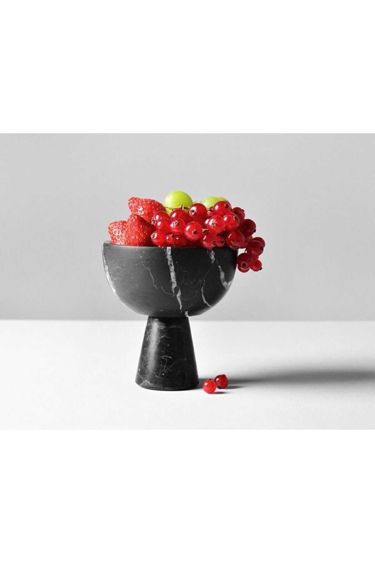 BLACK BOWL- SİYAH MERMER KASE AYAKLI