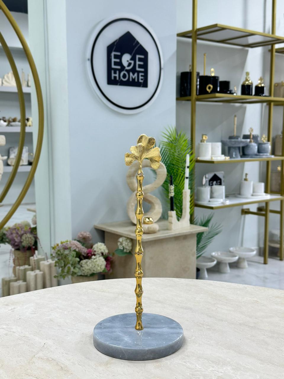 DEKORATİF GRİ MERMER RULO HAVLULUK GOLD GİNGO