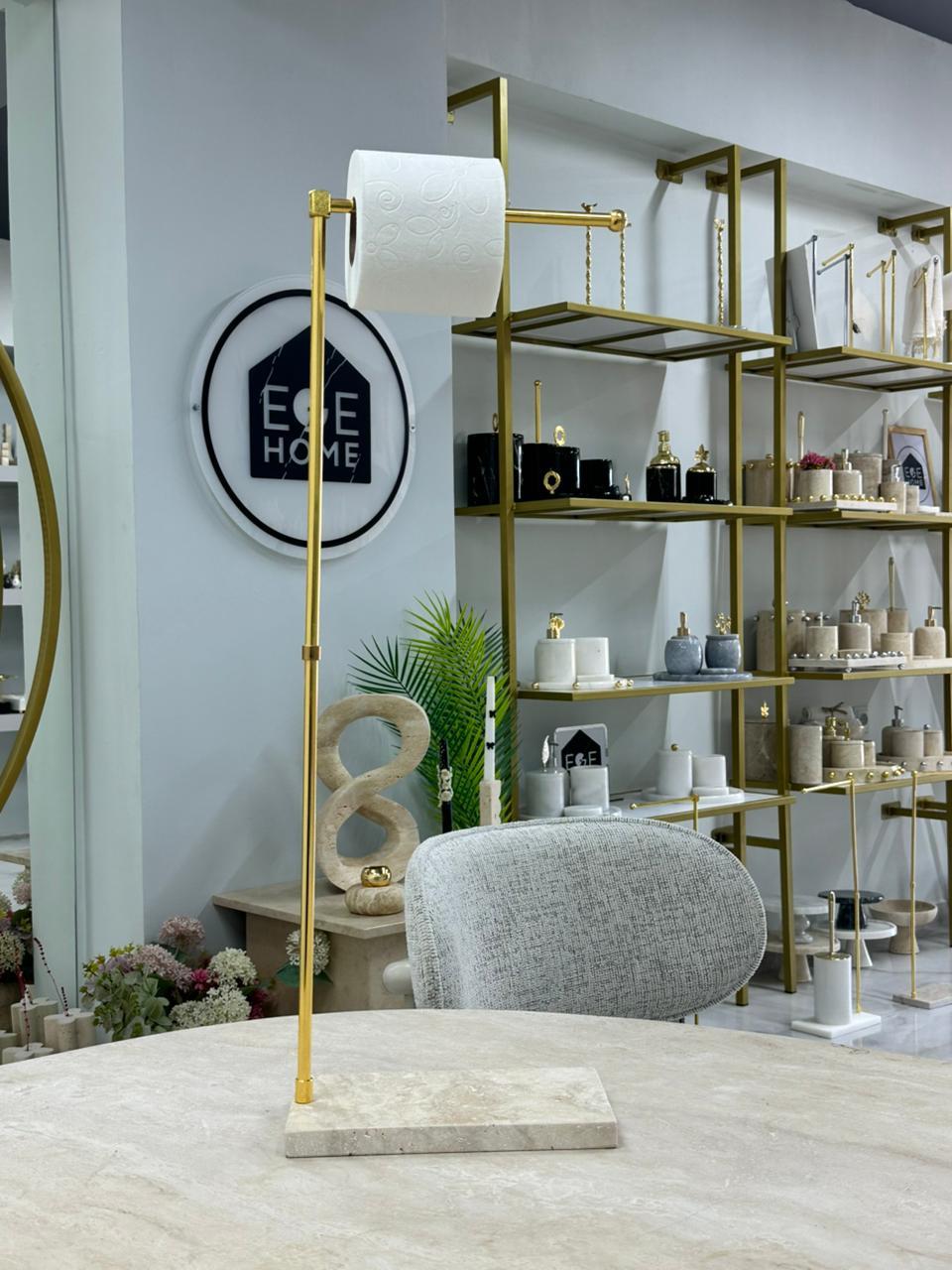 DEKORATİF TRAVERTEN DOĞAL MERMER GOLD WC HAVLULUK 