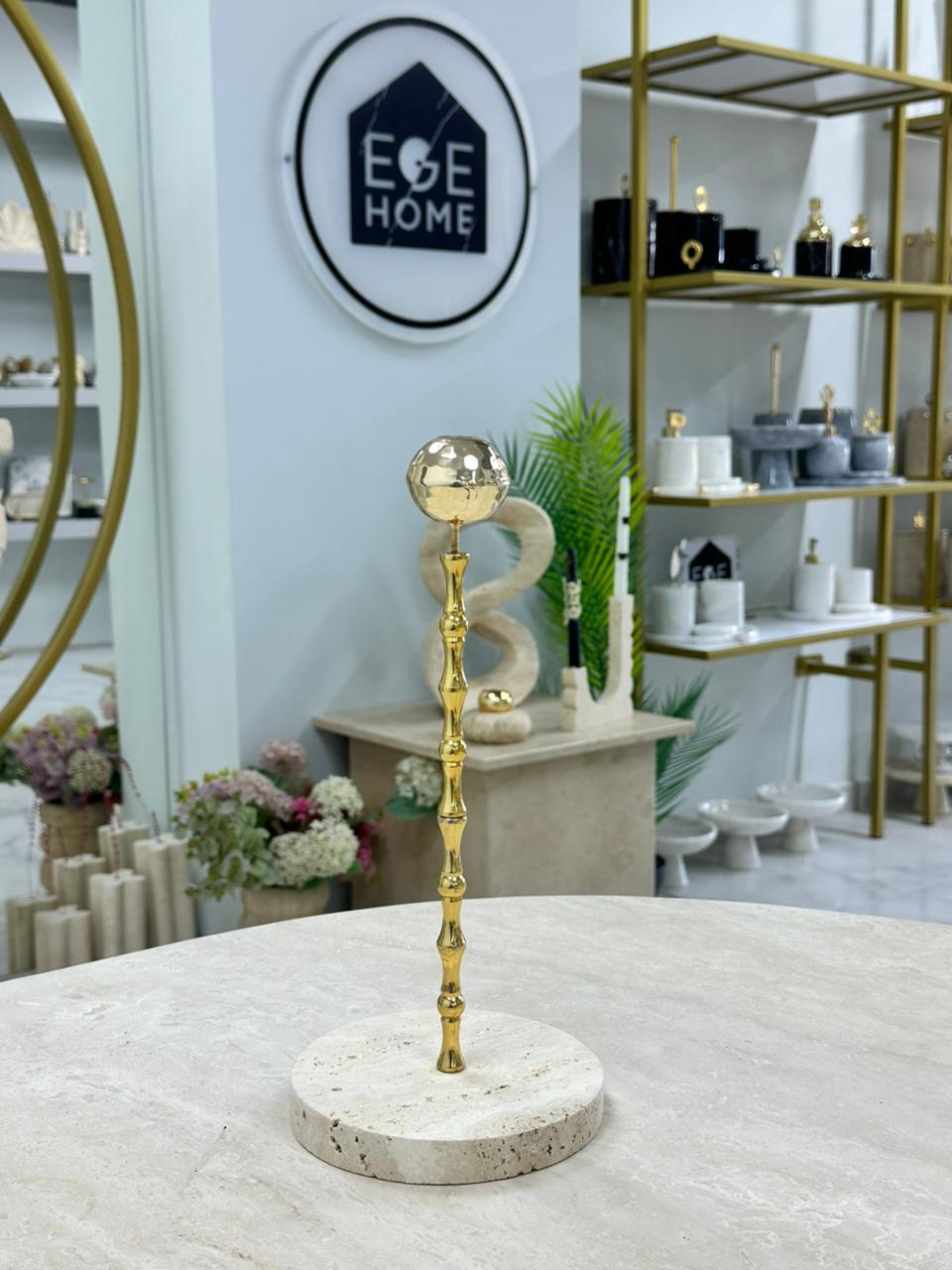 DEKORATİF TRAVERTEN MERMER RULO HAVLULUK GOLD DİSKO TOPU