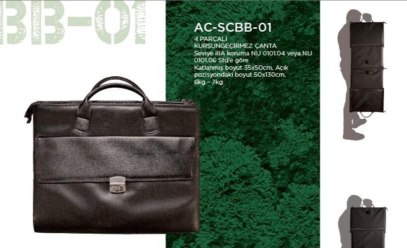 4 Parçalı Kurşun Geçirmez Balistik Çanta - AC-SCBB-01