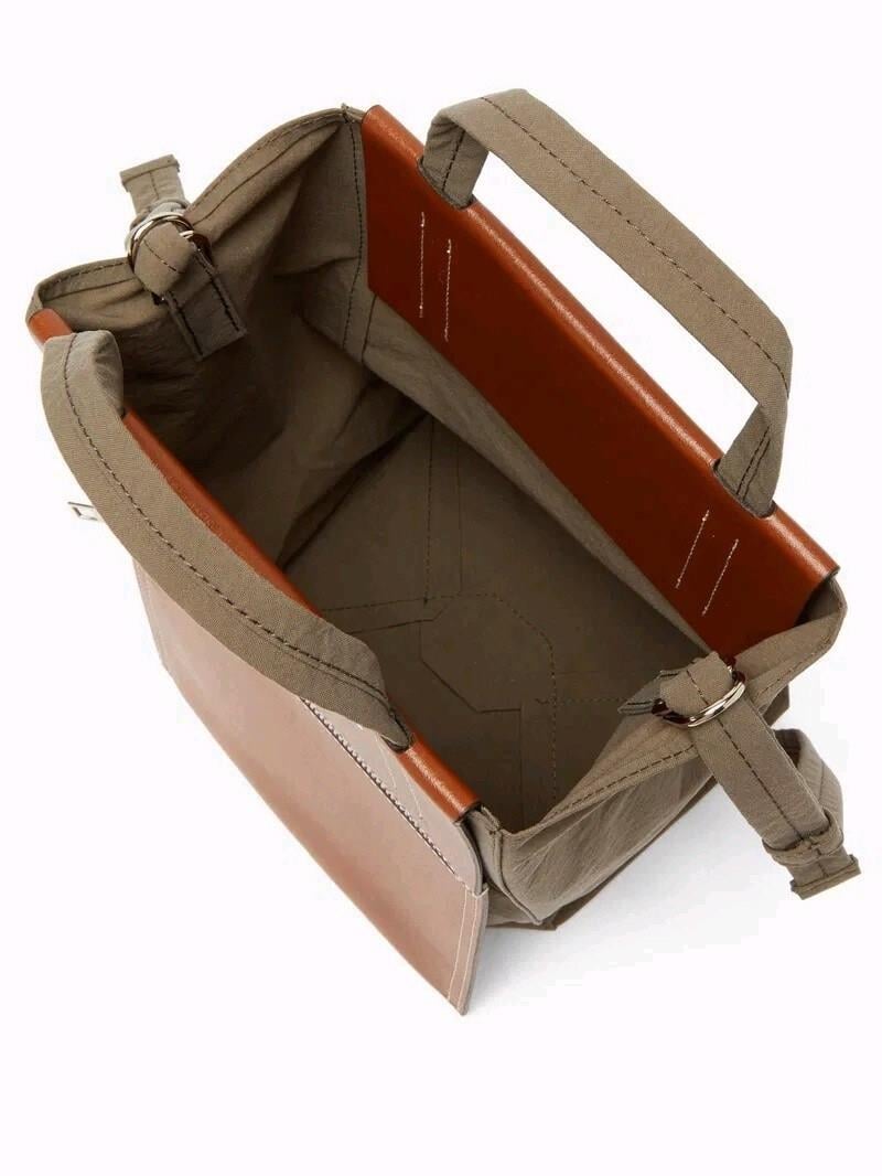 ACNE STUDIOSBaker Out Mini Leather-Trimmed Canvas Tote Bag