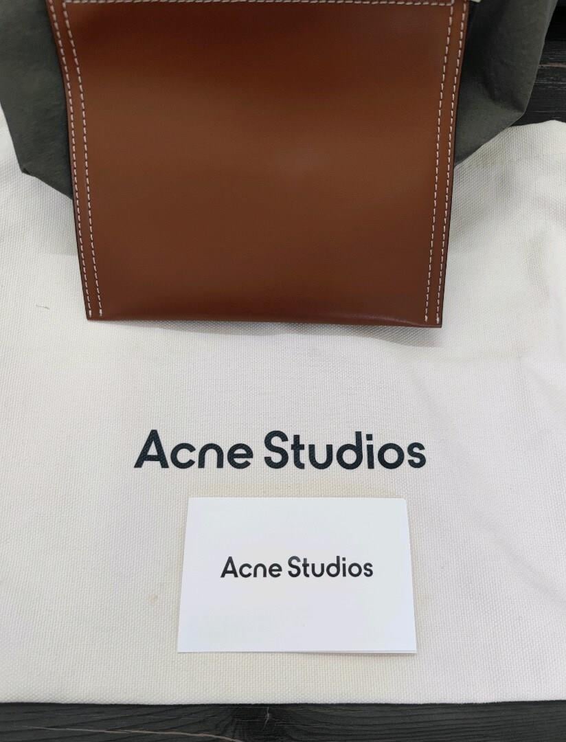 ACNE STUDIOSBaker Out Mini Leather-Trimmed Canvas Tote Bag