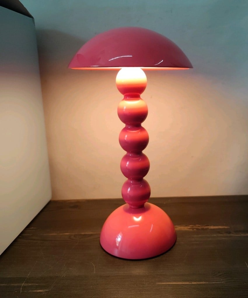 Addison Ross Watermelon Lacquer Rechargeable Bobbin LED Lamp