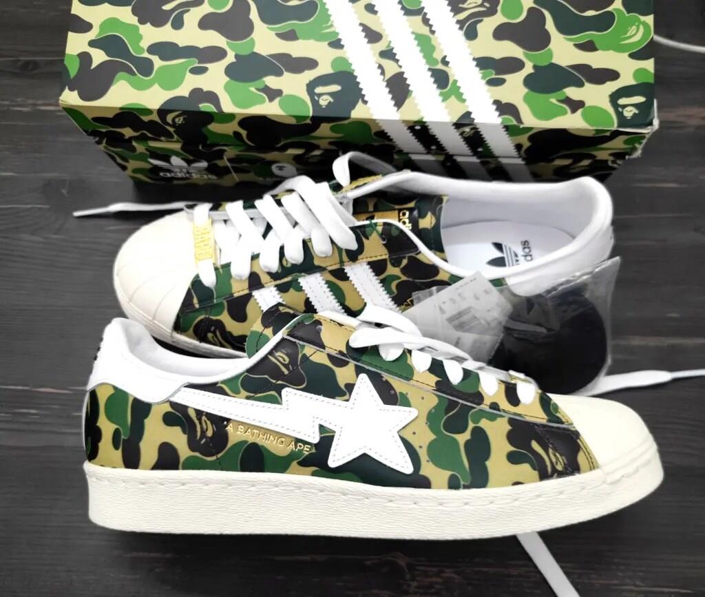 Adidas Bape x Adidas Superstar 80s Bape ABC Camo Green GZ8981