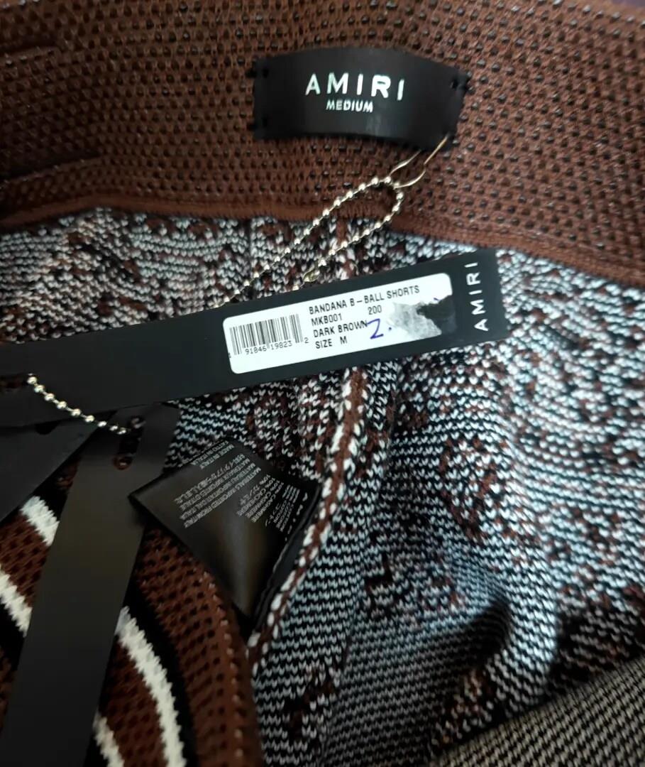 Amiri Bandana B-ball Şort, Dark Brown
