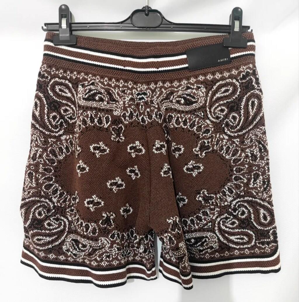 Amiri Bandana B-ball Şort, Dark Brown