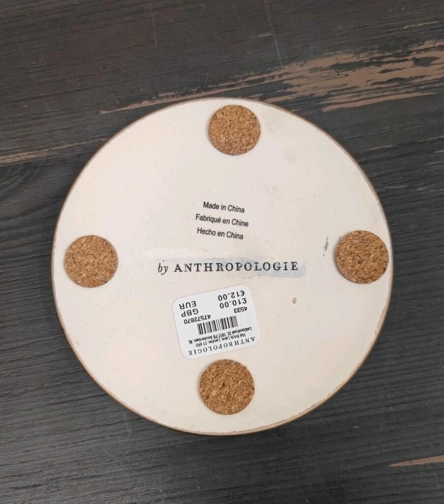 Anthropologie Bistro Tile Harf Bardak Altlığı 