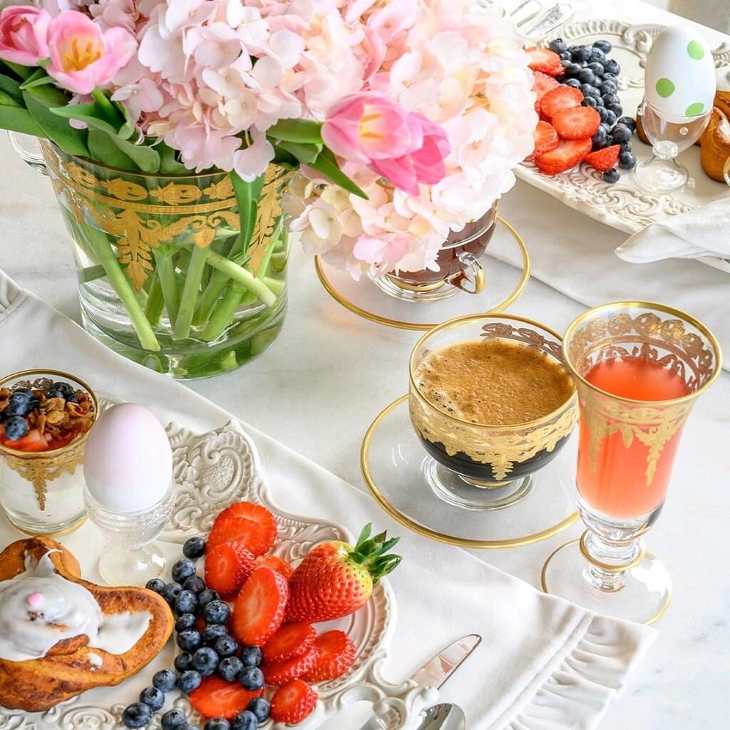 Arte İtalica Vetro Gold Coffee Cup & Saucer