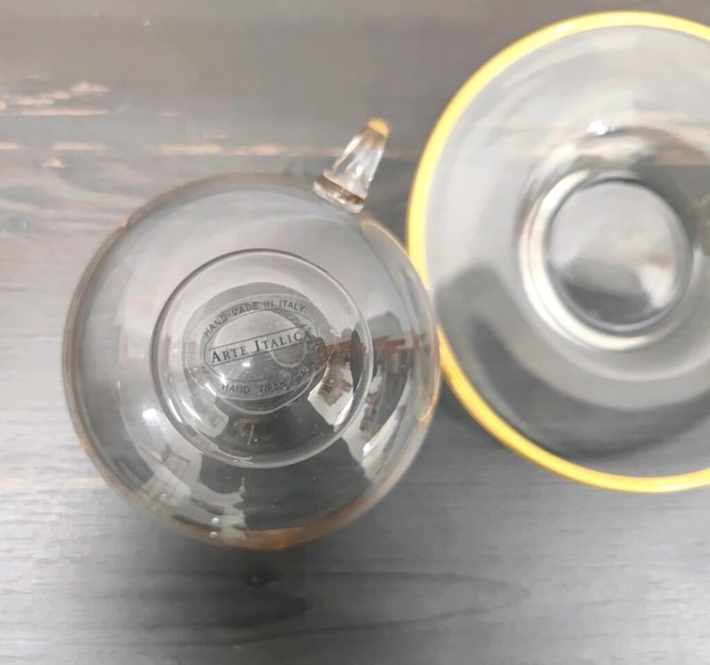 Arte İtalica Vetro Gold Coffee Cup & Saucer