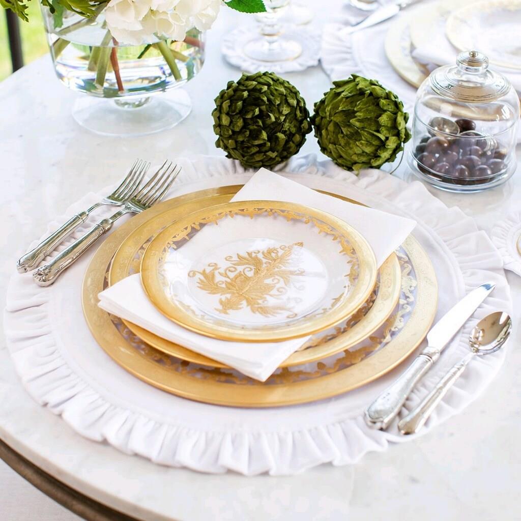 Arte İtalica Vetro Gold Dinner Plate Set
