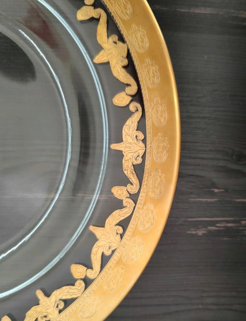 Arte İtalica Vetro Gold Dinner Plate Set