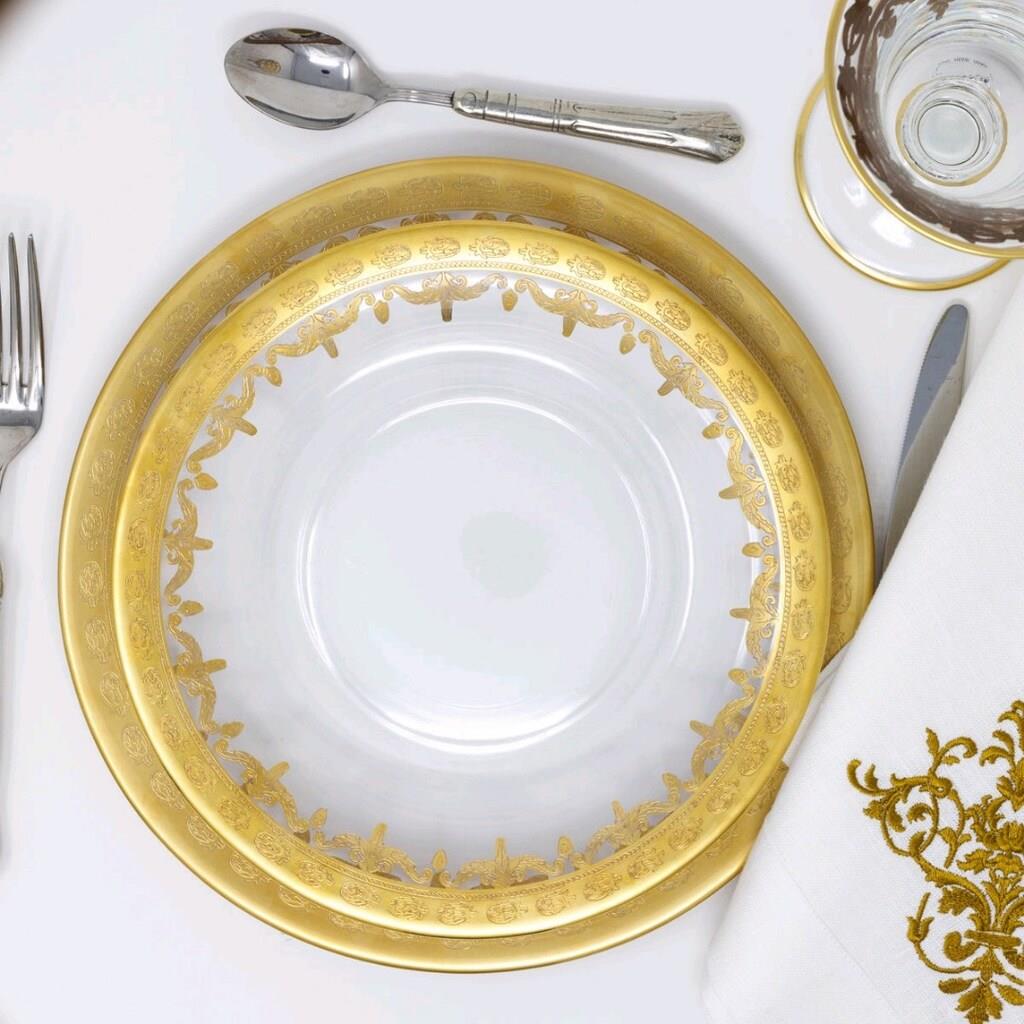 Arte İtalica Vetro Gold Pasta/Soup Bowl