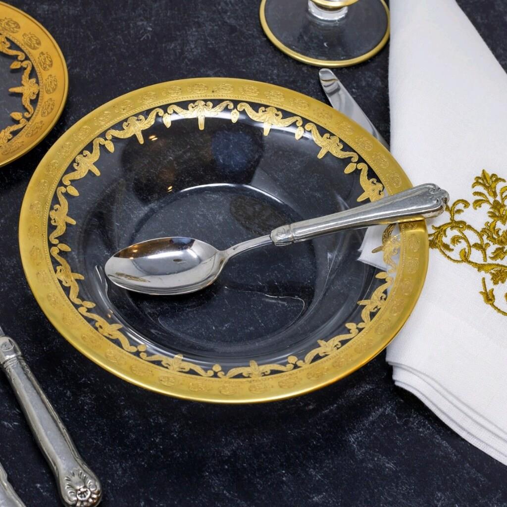 Arte İtalica Vetro Gold Pasta/Soup Bowl