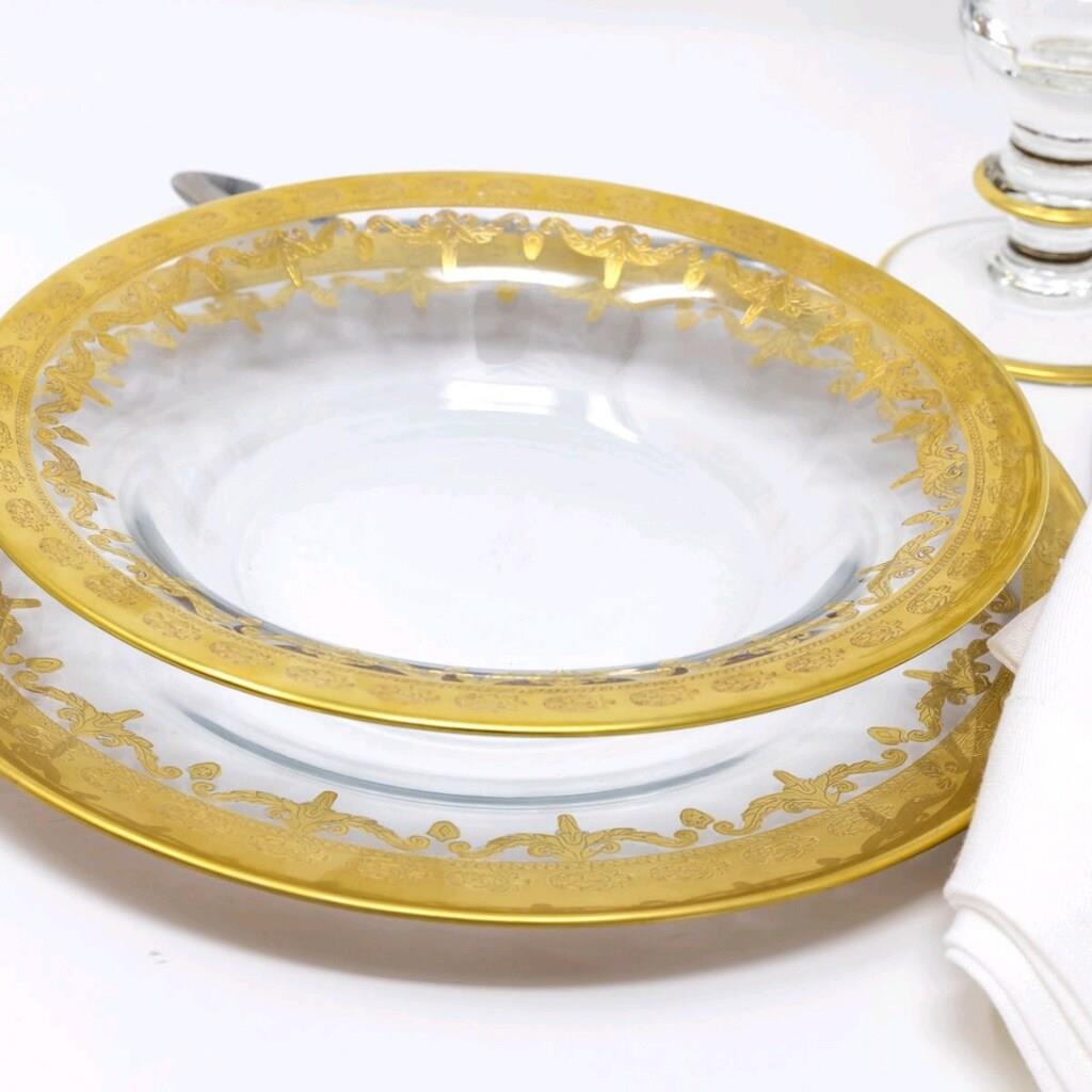 Arte İtalica Vetro Gold Pasta/Soup Bowl