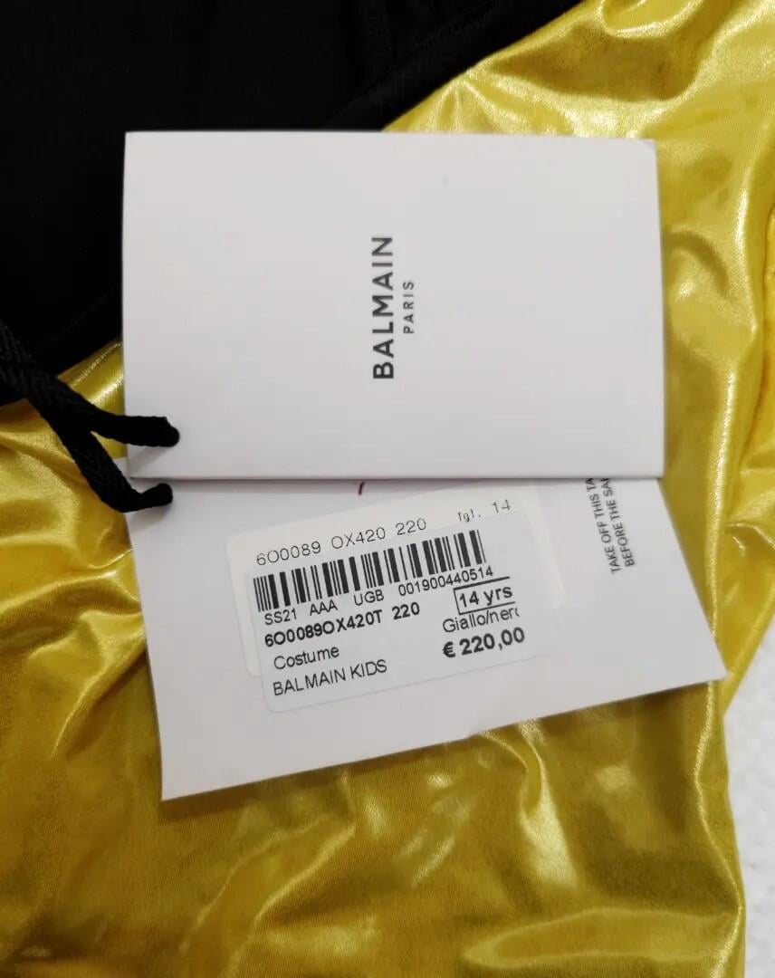 Balmain laminated one-piece çocuk mayo