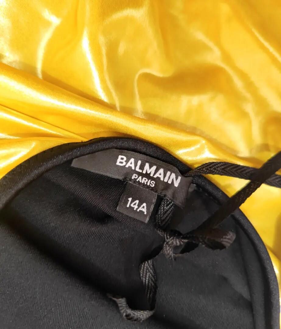 Balmain laminated one-piece çocuk mayo