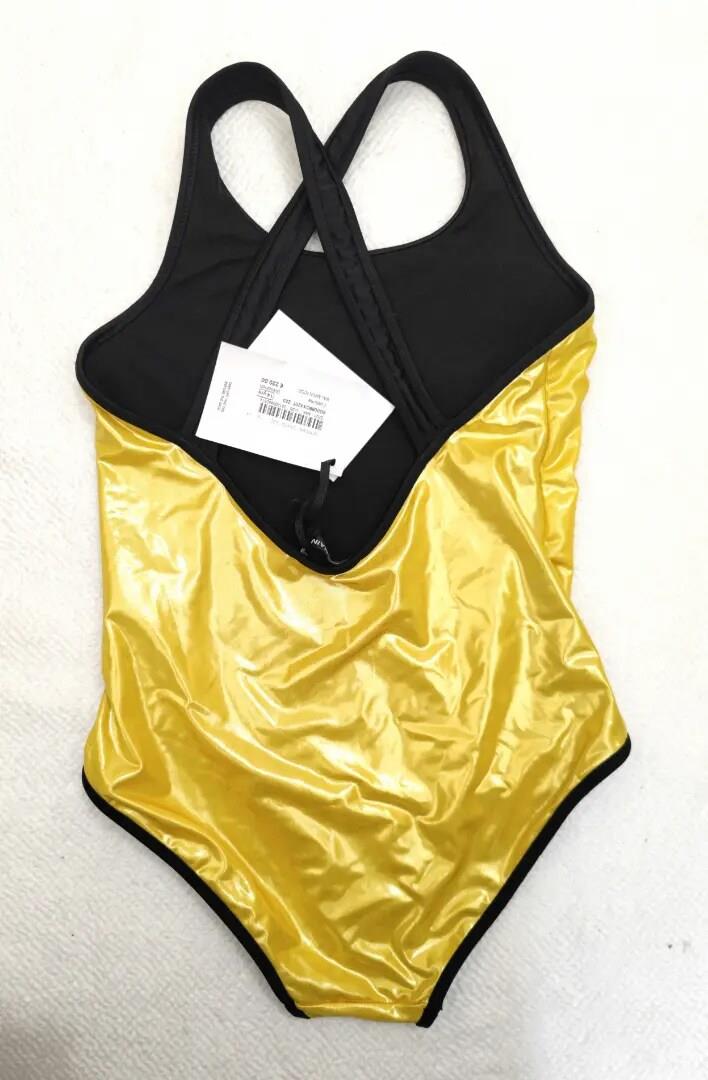 Balmain laminated one-piece çocuk mayo