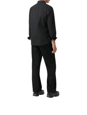 BURBERRY Slim Fit Monogram Motif Streç Pamuklu Poplin Gömlek
