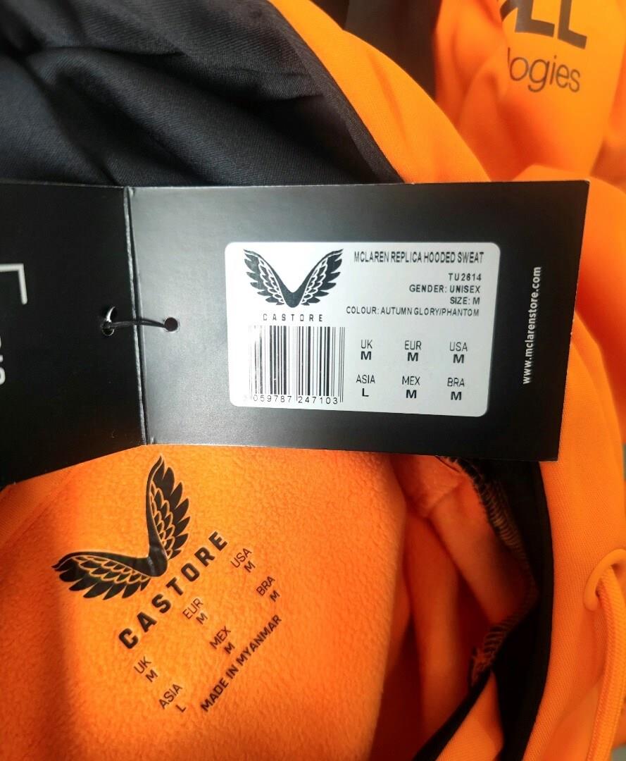Castore McLaren Team Replica Hooded Sweat Unisex